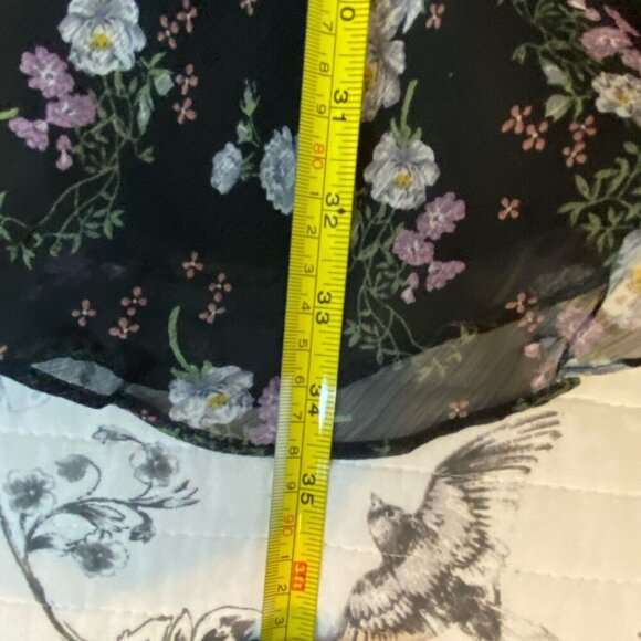 ASTR The Label So Smitten Floral Mini Dress MEDIUM Ruched Chiffon Milkmaid - Picture 10 of 12